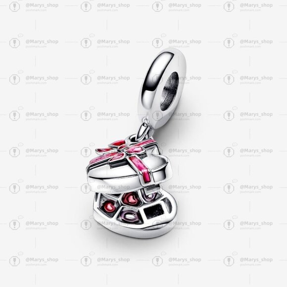 Pandora Openable Heart Chocolate Gift Box Dangle Charm - Picture 2 of 2